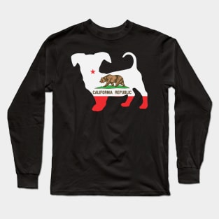 Chiweenie Dog Lover California Flag Long Sleeve T-Shirt